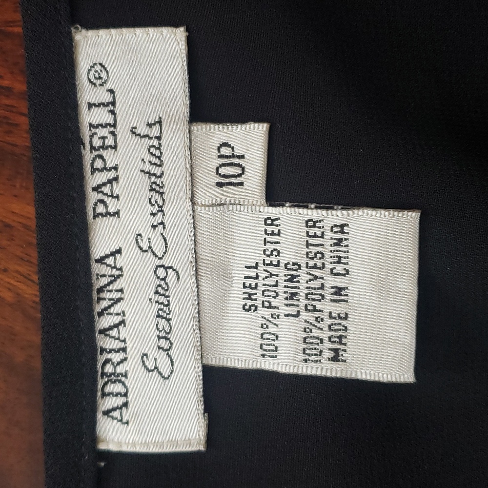 Adrianna Papell Black Sequin Car Wash Skirt 10P Petite Formal Evening Wear - Picture 11 of 11